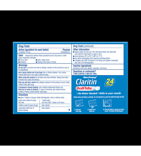 Claritin RediTabs 24 Hour 60 Ct
