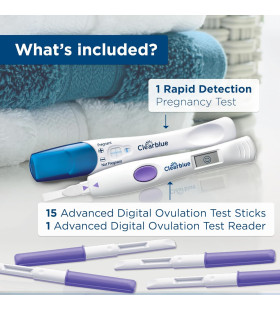 Clearblue Advanced Digital Ovulation Test Kit, 16 Ct