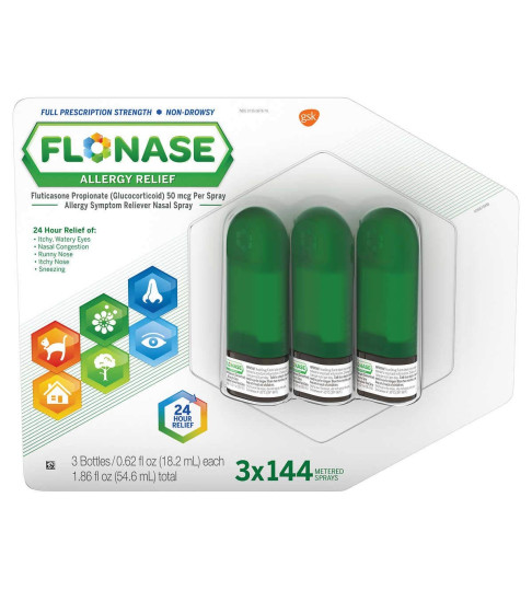 Flonase Allergy Relief Nasal Spray 3x144