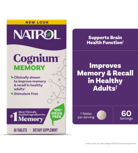 Natrol Cognium Tablets, Memory 100Mg, 60 Count