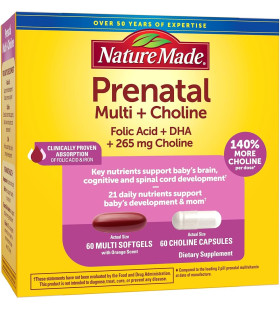 Nature Made Prenatal Vitamin  + Choline 60 ct