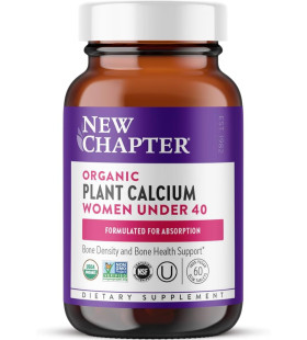 New Chapter Calcium Supplement – Organic Plant Calcium for Women Under 40 60 Ct