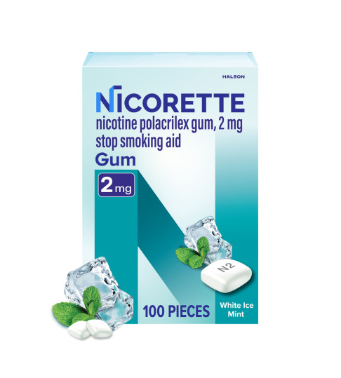 Nicorette gum 100 2 mg Ice mint 
