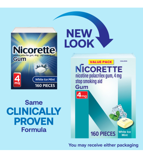 Nicorette gum 100 4 mg White Ice Mint