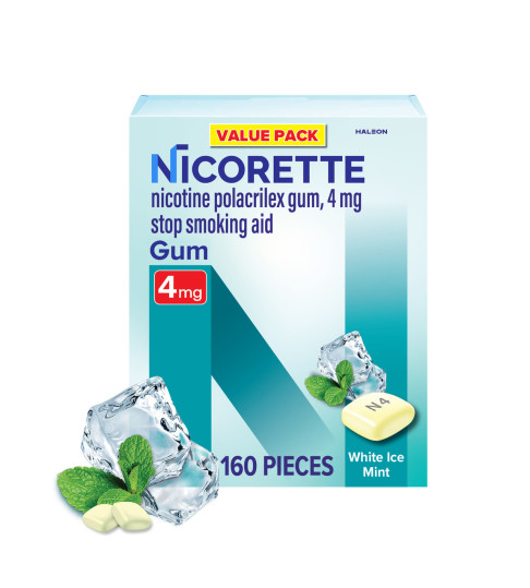 Nicorette Gum Fruit Chill 4mg 160 Count+20ct Bonus pack