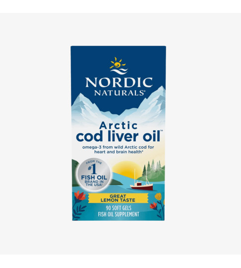 Nordic Naturals Arctic Cod Liver Oil, Lemon - 90 Soft Gels