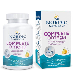 Nordic Naturals Complete Omega, Lemon Flavor 565 Mg 60 ct