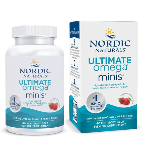 Nordic Naturals  Omega 1120 mg 2X Mini  Strawberry Flavor - 60 ct