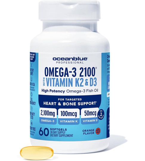 Ocean Blue Omega 3 2100 w/ vitamin D 60 ct 