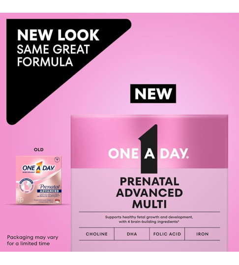 One A Day Womens Prenatal Advanced Complete 30+30 (60 Count Total Set)
