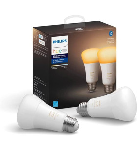 Philips Hue White and Color Ambiance A19 Bluetooth 75W Smart LED Bulbs (2-pack)